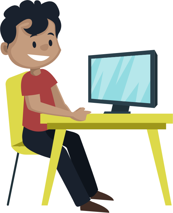 Playing on the computer